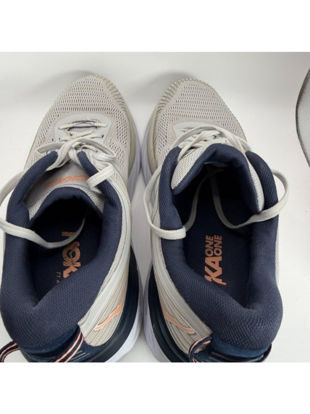Hoka One One W Bondi 7 Shoes Women Size 10 Gray Blue Running Cushioned - Picture 7 of 10